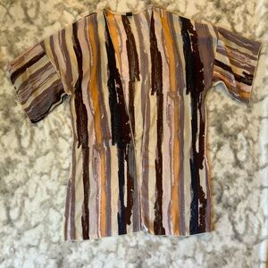 Women's boho lightweight kimono in Mauve Stripe